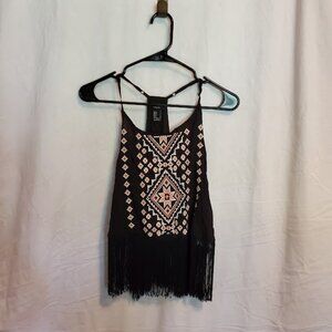 Forever 21 Boho Fringe Tank Top